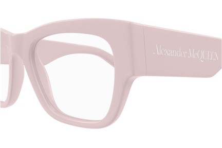 Brýle Alexander McQueen AM0436O 006 Obdélníkové Růžové