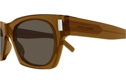 Sluneční brýle Saint Laurent SL402 022 Squared Hnědé