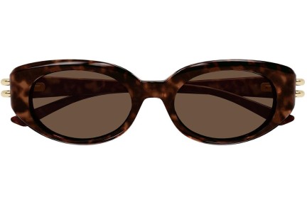 Sluneční brýle Alexander McQueen AM0469S 002 Oválné Havana