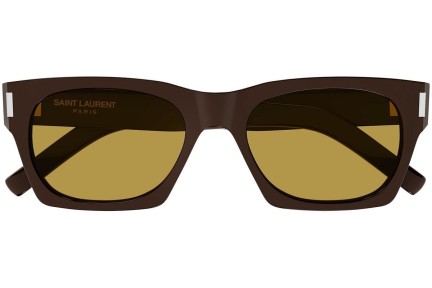 Sluneční brýle Saint Laurent SL402 021 Squared Hnědé