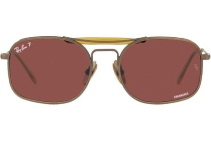 Sluneční brýle Ray-Ban Chromance Collection RB8062 9207AL Polarized Squared Hnědé