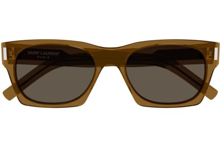 Sluneční brýle Saint Laurent SL402 022 Squared Hnědé