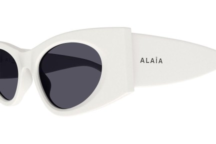 Sluneční brýle Alaia AA0075S 002 Cat Eye Bílé