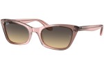 Sluneční brýle Ray-Ban Lady Burbank RB2299 1344BG Cat Eye Růžové