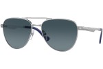 Sluneční brýle Persol PO1003S 518/S3 Polarized Pilot Stříbrné