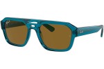 Sluneční brýle Ray-Ban Corrigan RB4397 668383 Polarized Flat Top Modré