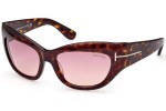 Sluneční brýle Tom Ford Brianna FT1065 52T Cat Eye Havana