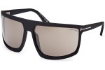 Sluneční brýle Tom Ford Clint 2 FT1066 02L Flat Top Černé