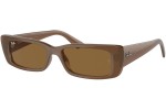 Sluneční brýle Ray-Ban RB4425 677973 Obdélníkové Hnědé