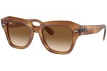 Sluneční brýle Ray-Ban State Street RB2186 140351 Squared Hnědé