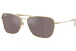 Sluneční brýle Ray-Ban Caravan Reverse RBR0102S 001/LB Polarized Obdélníkové Zlaté