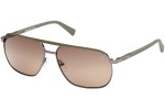 Sluneční brýle Timberland TB00027 06H Polarized Squared Stříbrné